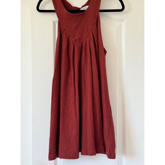 Free People FP BEACH Beat The Heat Tunic Dress Womens Red Cowboy Natural Medium - Picture 11 of 15
